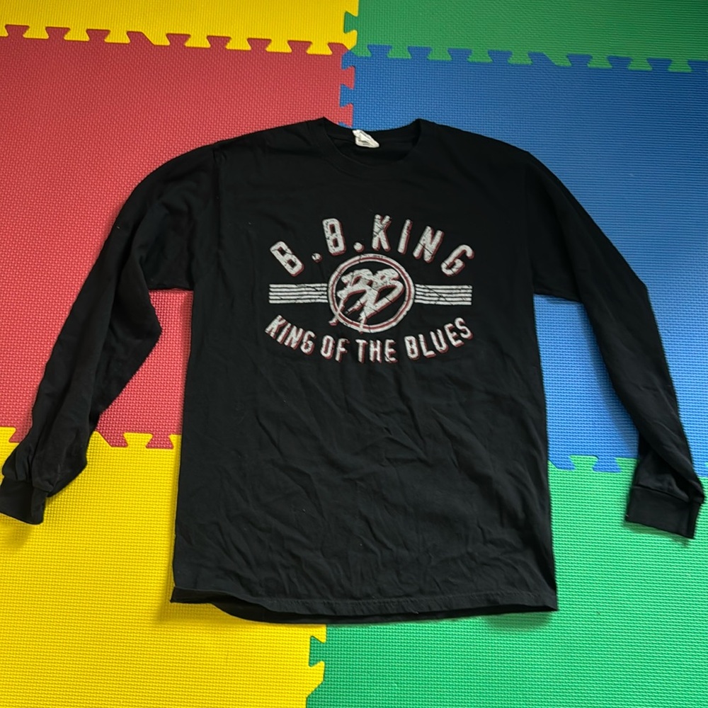 B.B. King - King of the Blues 2001 tour t-shirt long sleeve black Medium- Anvil